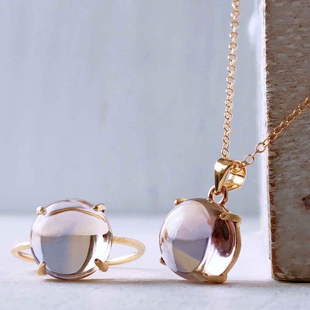 ❇️訳有❇️アメジスト·シトリンの14kgfネックレスチャーム