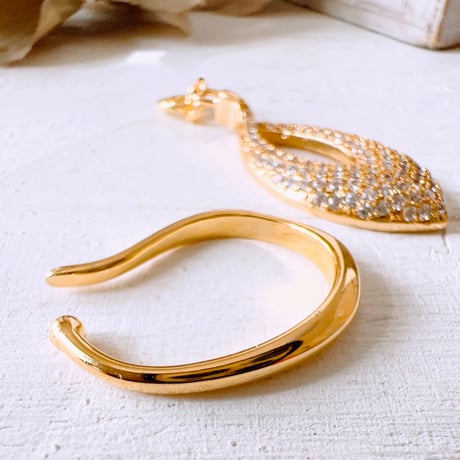 マーキスドロップイヤーカフ earcuff ゴールド 片耳用