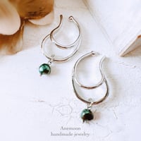 淡水パールイヤーカフス ダブルリング earcuff 両耳用　①②③④