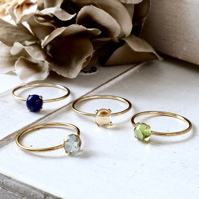 14Kと天然石のリング　証明書付 14Kと天然石のリング 証明書付 【公式通販】