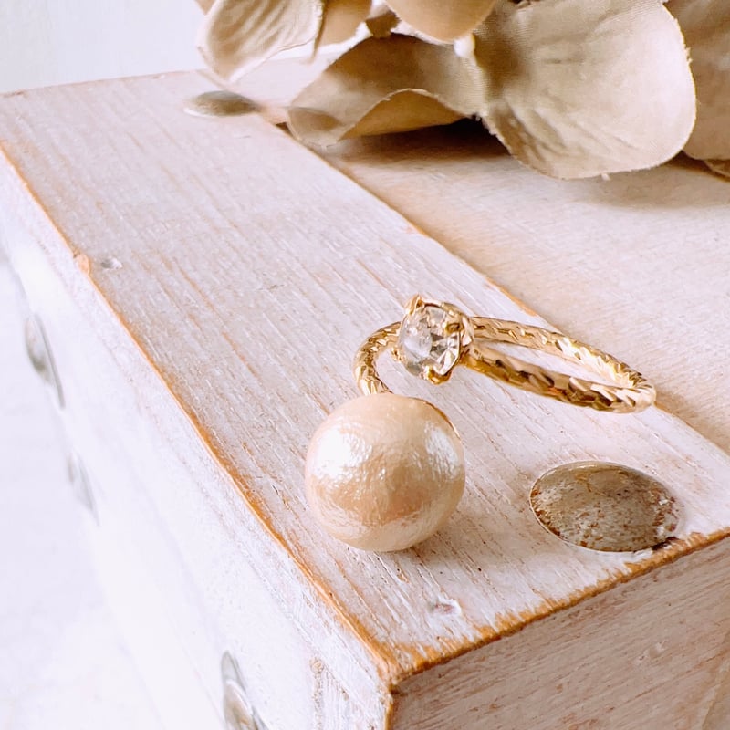 コットンパールエレガントリング 約11号 8mmコットンパール | Anemoon