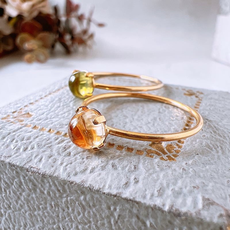 天然石ペリドット14kgf リング【 7号/11号/13号】 | Anemoon handma