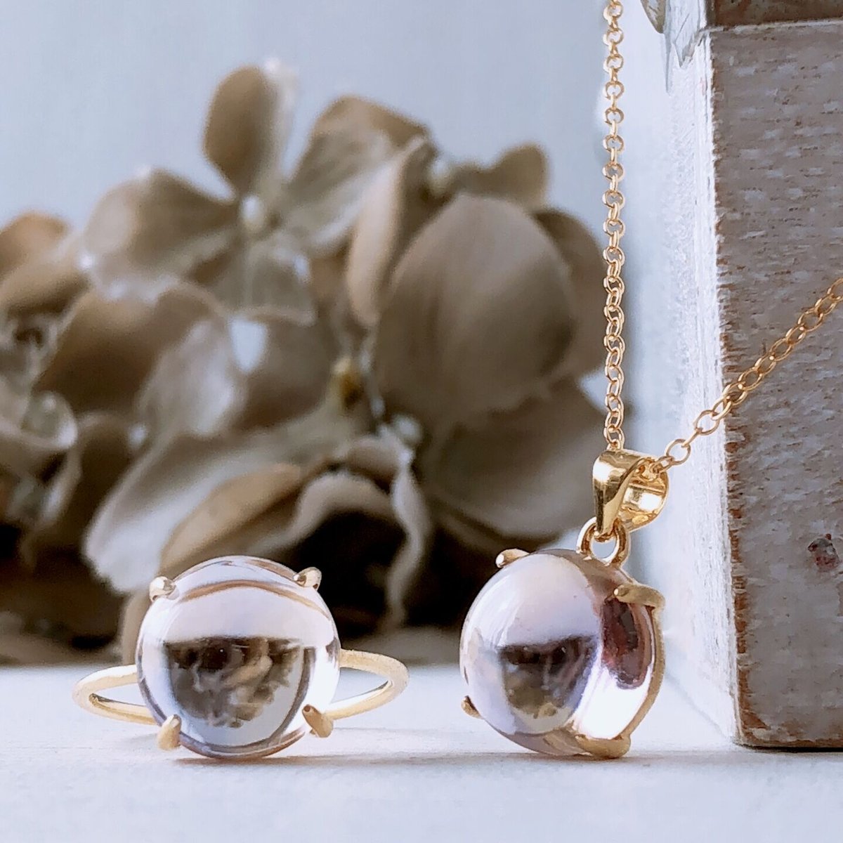 宝石質アメトリンAAA 14kgf製ネックレス 約40cm 天然石約10mm | Anemoo 