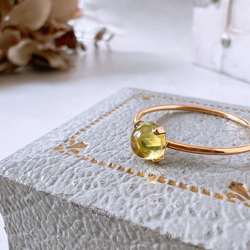 天然石ペリドット14kgf リング【 7号/11号/13号】 | Anemoon handma