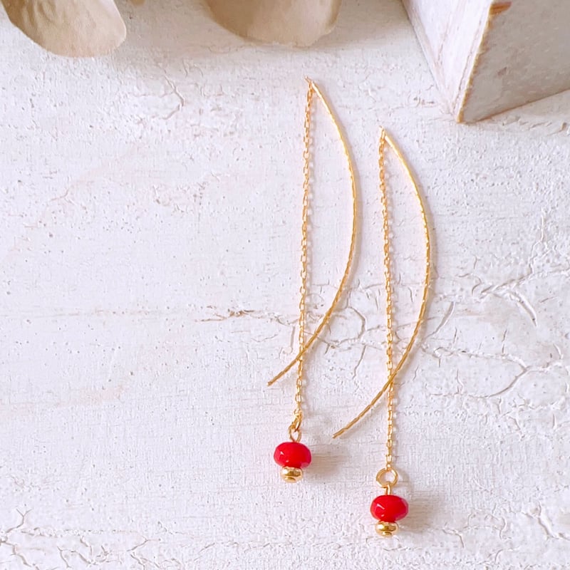 イニシャル キーホルダー レジン✕琉球ガラスカレット 『N』 琉球