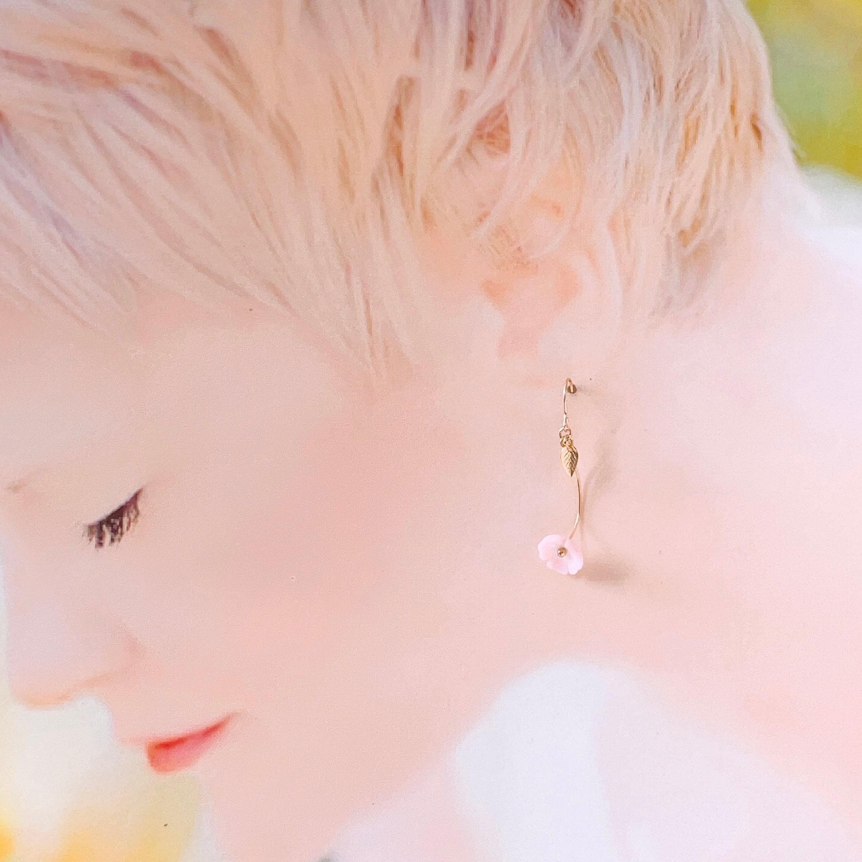 桜イヤリング/ピアス / Sakura earrings/piace🌸 揺れるタイプ 高品質ク