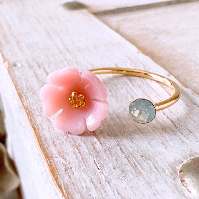 桜リング 約10号フリーサイズ / Sakura Ring🌸 size free 高品質クイー