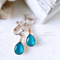 スワロイヤリング /ピアス　クリスタルアズールブルー