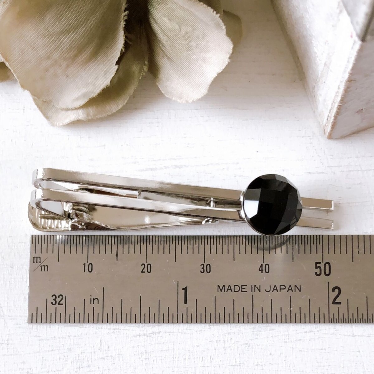 タイピン　紫の石付 天然石ネクタイピン | Anemoon handmade jewelry