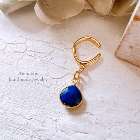 アフガニスタン産ラピスラズリpierce/earring 12月誕生石 約9×9mm lapis lazuli