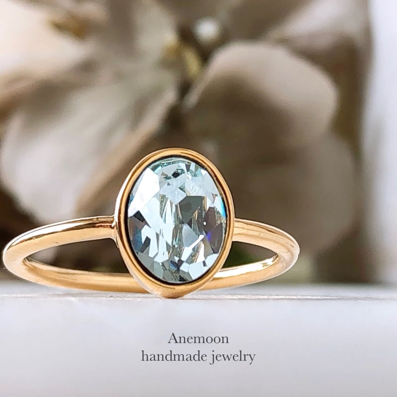 スワロフスキーオーバルリング タンザナイト 10号/13号 | Anemoon