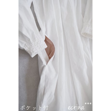 order：切替衿のギャザーワンピース（12月末お届け）