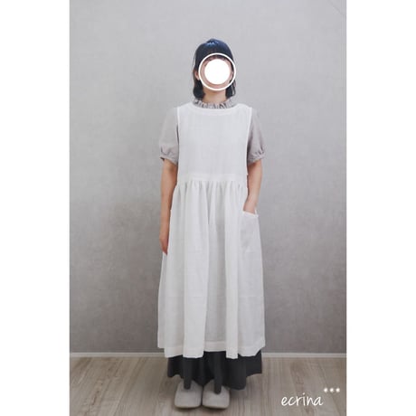 order：後ろリボンのエプロンワンピース（後あきタイプ）（12月末お届け）