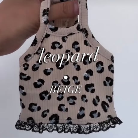 【予約】chicodicha...leopard crop tops
