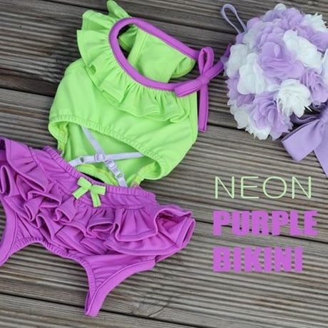 【予約】HAPPYJJANGGU♪ neon purple Bikini
