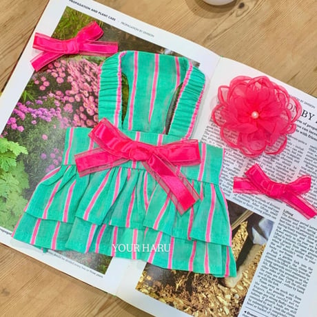 【即納】your haru...Stone Candy green Dress