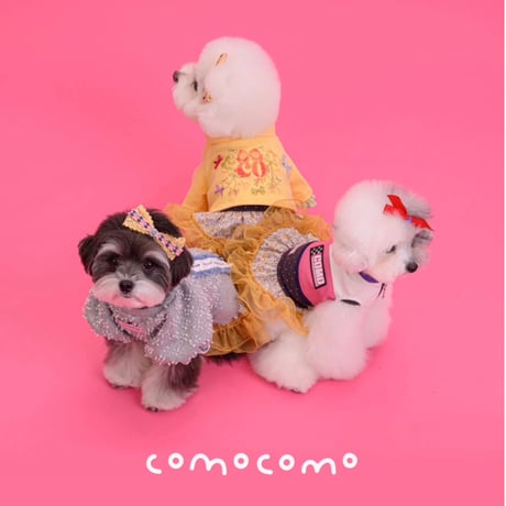 【予約】comocomo...ribonico (yellow ribbon top)