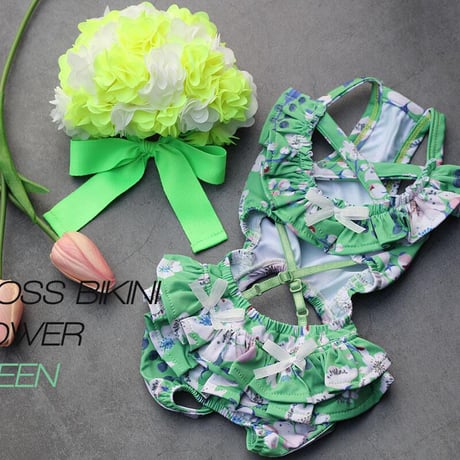 【予約】HAPPYJJANGGU♪ cross bikini flower