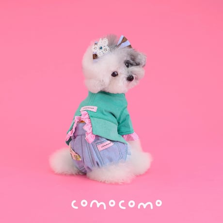 【予約】comocomo...denim blue flower