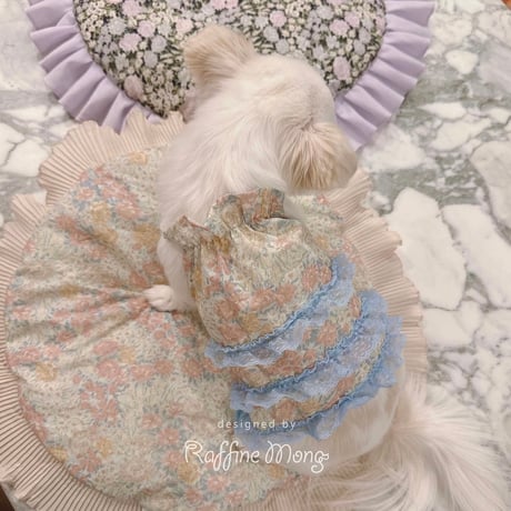 【予約】Raffine Mong ... Liberty Flower Round Cushion