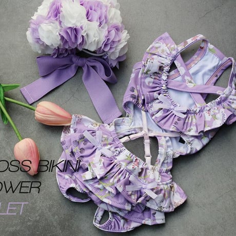 【予約】HAPPYJJANGGU♪ cross bikini flower