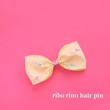 【予約】comocomo...ribonico (yellow ribbon top)