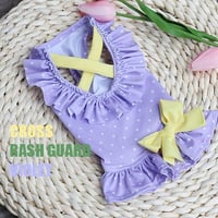 【予約】HAPPYJJANGGU♪Cross Rashguard【dot violet】