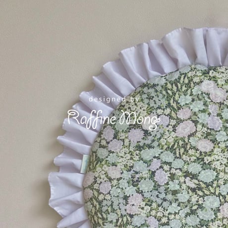 【予約】Raffine Mong ... Liberty Flower Round Cushion