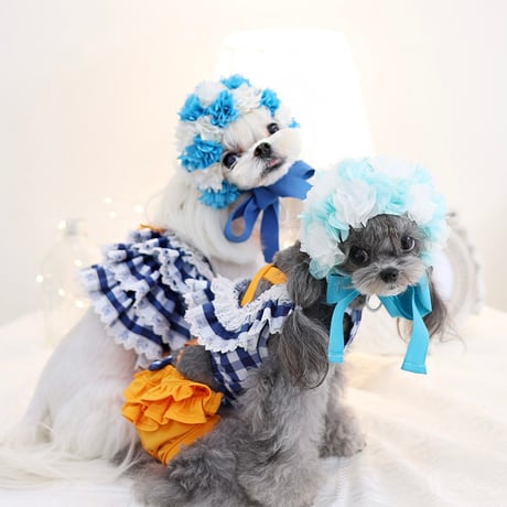 【予約】HAPPYJJANGGU♪ Joyful Cross Bikini Blue Check