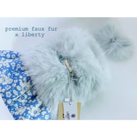 【予約】brillant...Liberty Fur Dress blue