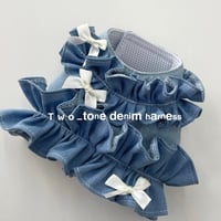 【予約】chicodicha ... Two-tone denim harness