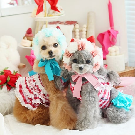 【予約】HAPPYJJANGGU♪ Joyful Cross Bikini Red Check