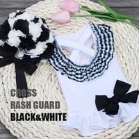【予約】HAPPYJJANGGU♪Cross Rashguard【Black×White】