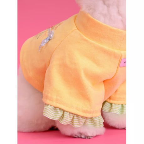 【予約】comocomo...ribonico (yellow ribbon top)