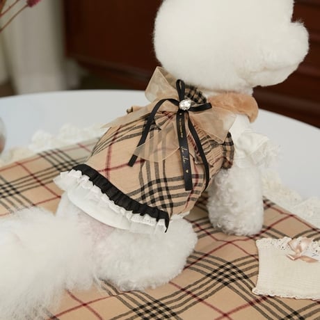 【即納】ilo ilo...Smocking Check ops - Beige