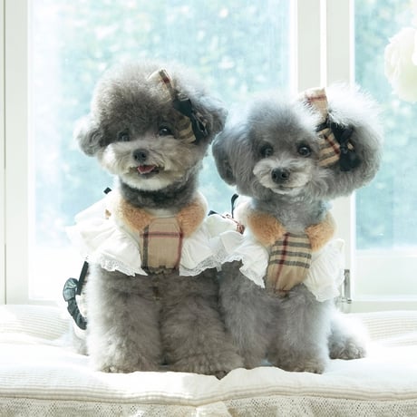 【即納】ilo ilo...Smocking Check ops - Beige