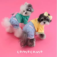 【予約】comocomo...denim blue flower