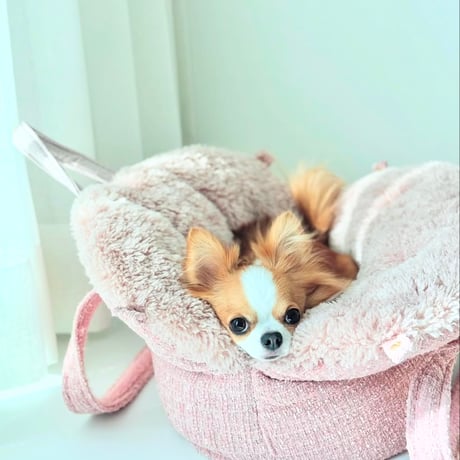 【即納】Raffine Mong...Tweed half moon bag pink