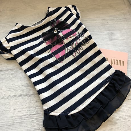 【即納】mezzo piano♪リボン🎀ボーダー柄ワンピース♡