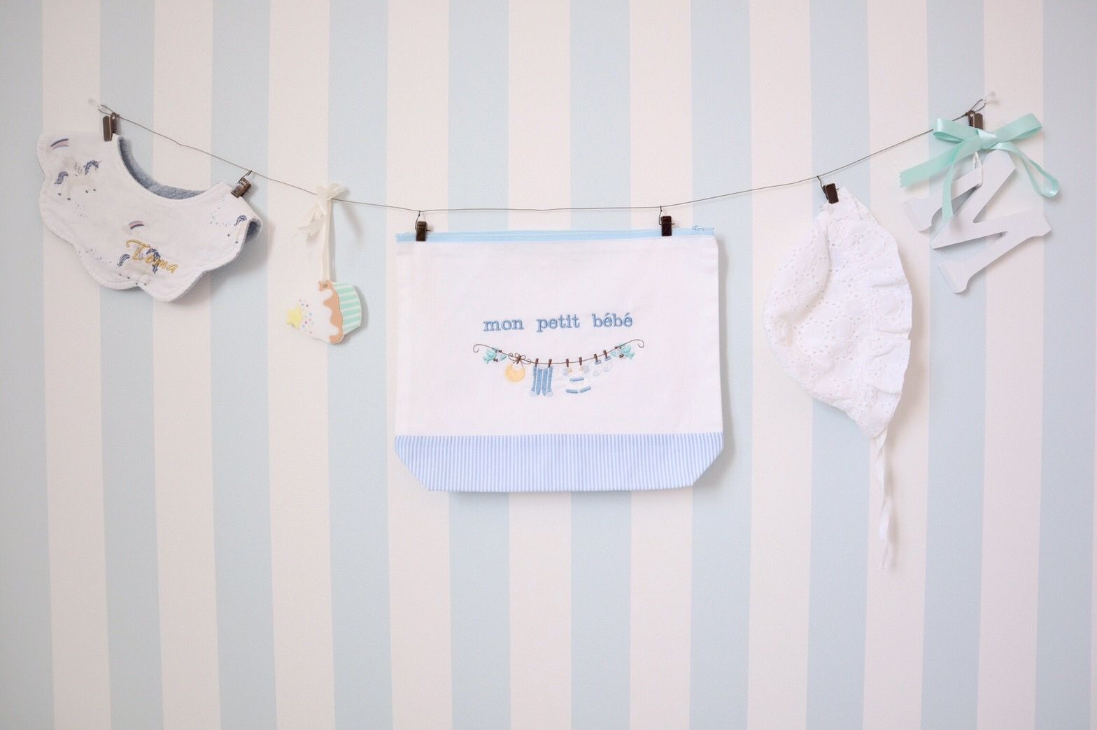 ベビーポーチ【mon petit bebe】 | MYbroderie