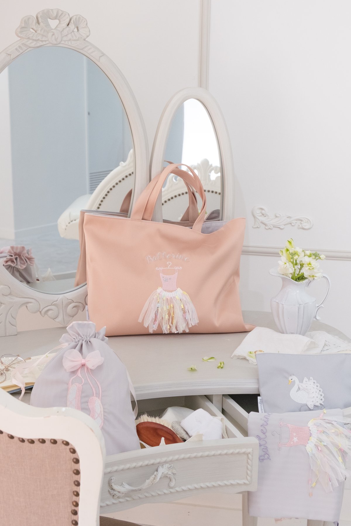 バレリーナレッスンバッグ -pink- | MYbroderie