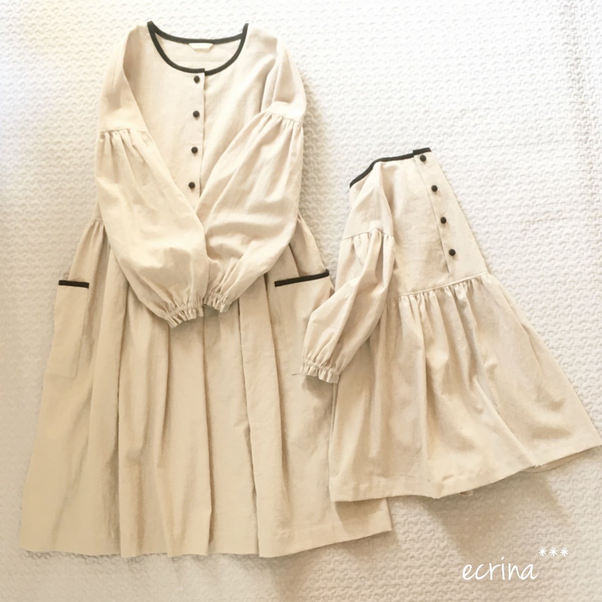 古布絵絣 あられ絣 布団皮でワンピース ￥20000を￥17800にお