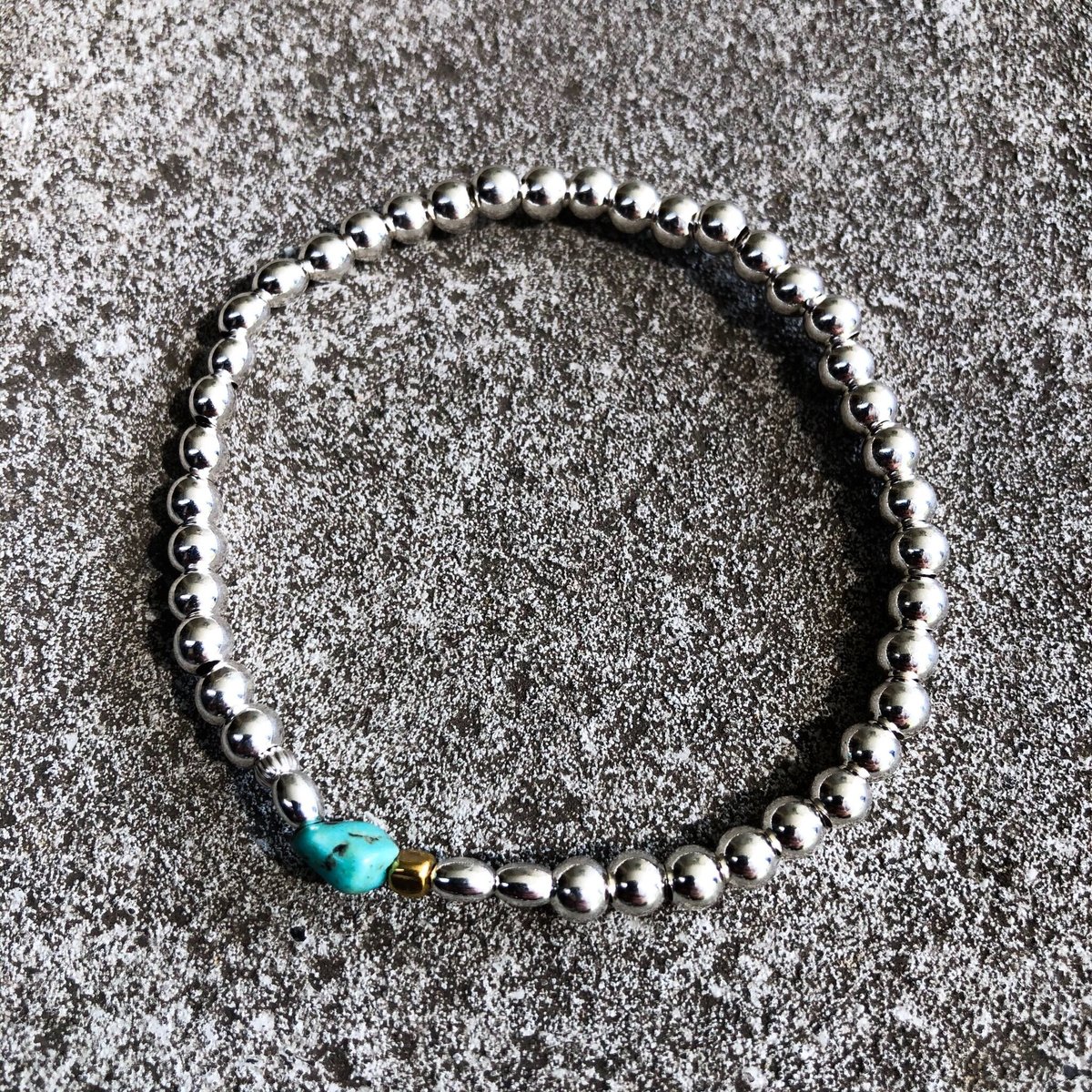 雰囲気◎ HRM silver925 ホワイトターコイズ ブレスレット 雰囲気