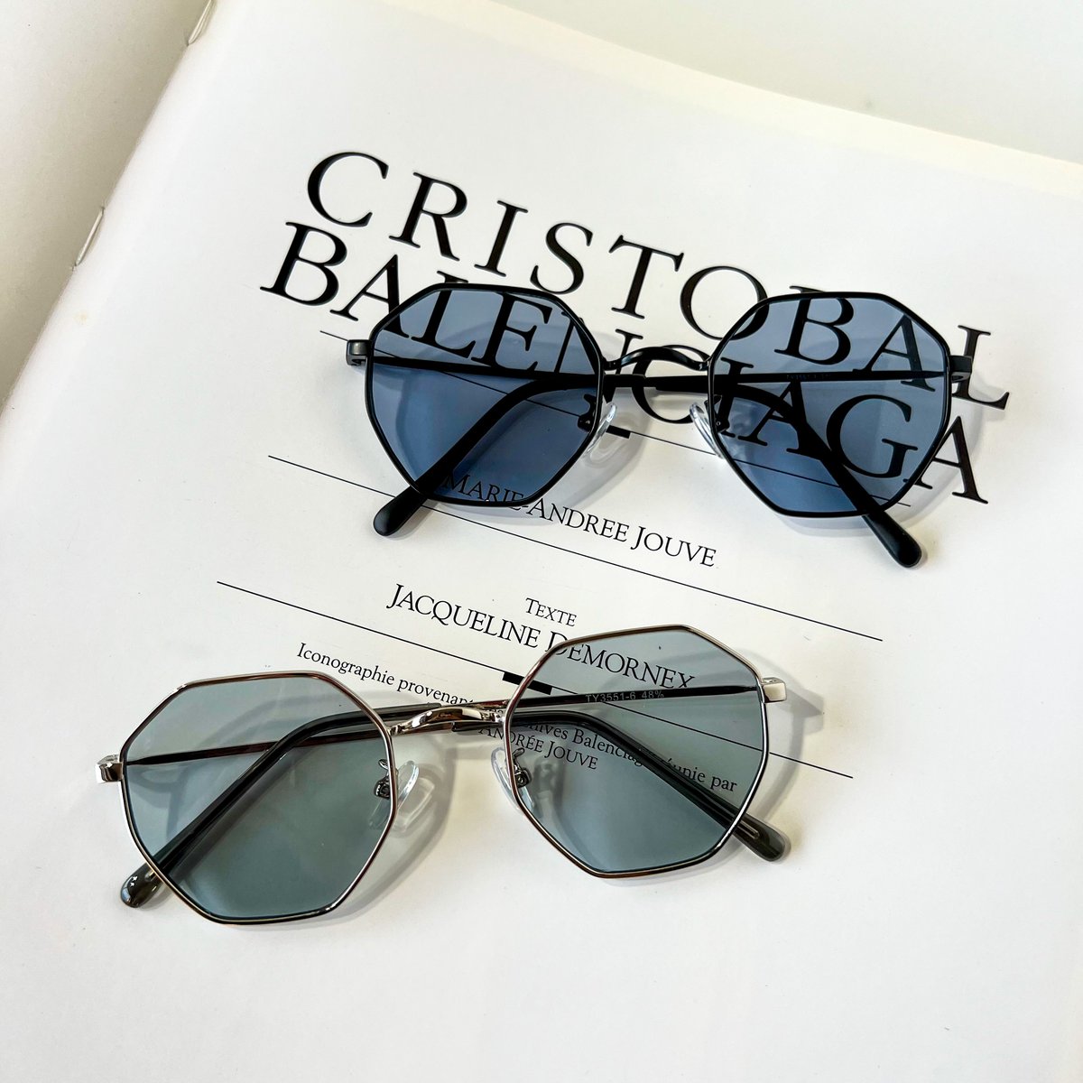 【SELECT】OCTAGON METAL FRAME SUNGLASSES -UV CUT-