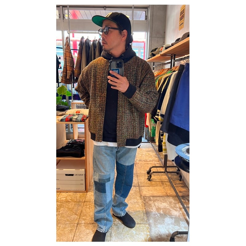 Revo.】MIX TWEED ZIP UP BLOUSON | OVER THE DAY Revo.】MIX TWEED ZIP UP BLOUSON | OVER THE DAY