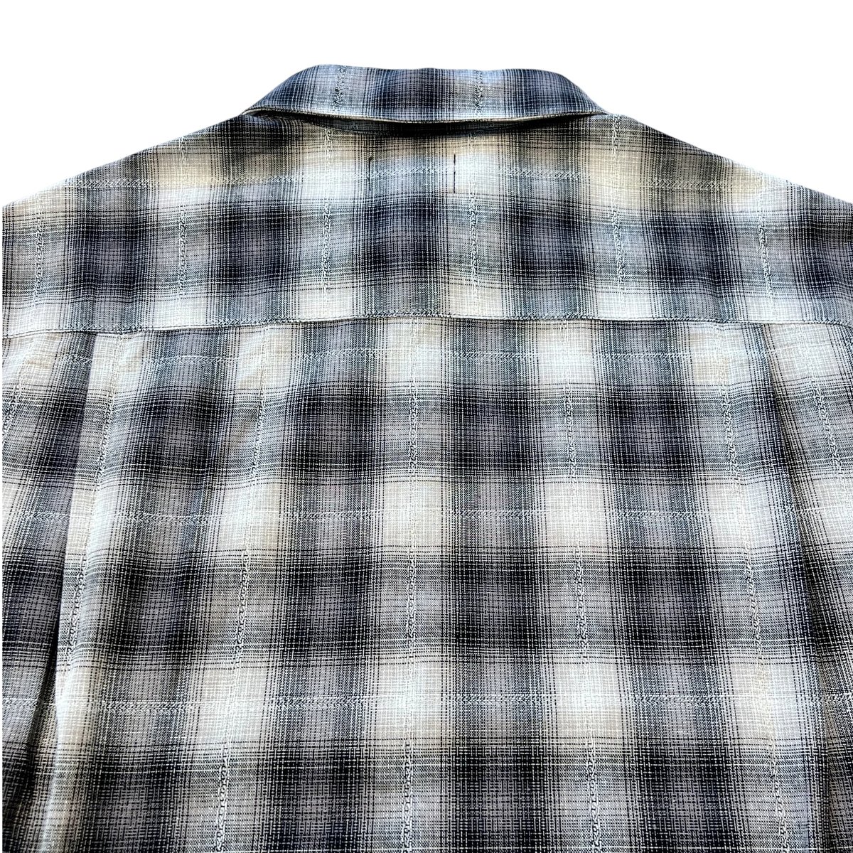 OVER THE DAY TOKYO】 Jacquard Ombre Check LS Sh