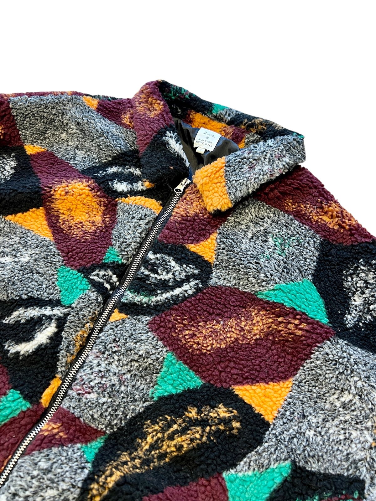 Revo.】JACQUARD BOA ZIP UP JACKET | OVER THE DA