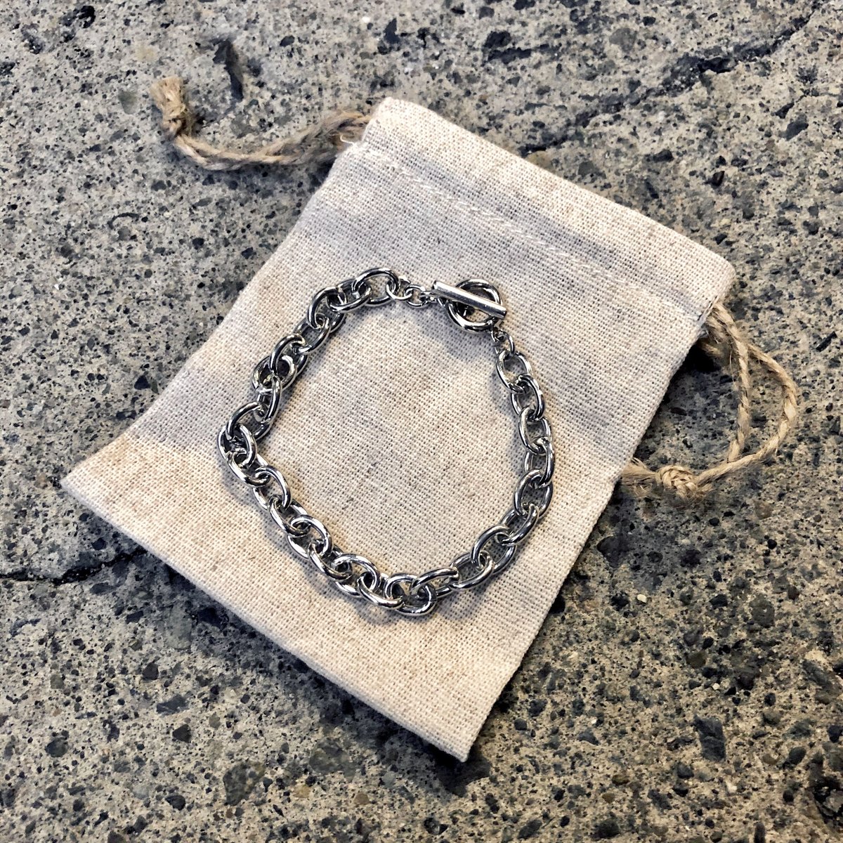 O.T.D.T】18cm シンプルチェーン真鍮ブレスレット Made in JAPAN |