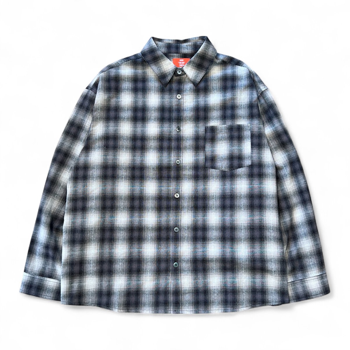 OVER THE DAY TOKYO】 Jacquard Ombre Check LS Sh