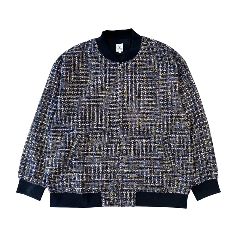 Revo.】MIX TWEED ZIP UP BLOUSON | OVER THE DAY Revo.】MIX TWEED ZIP UP BLOUSON | OVER THE DAY